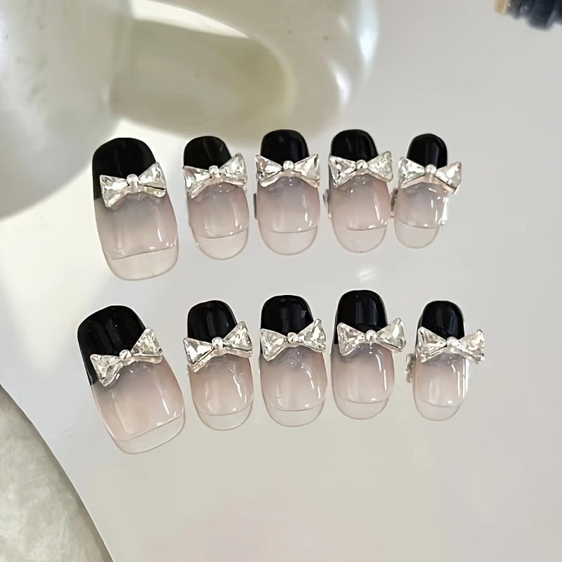 Nail Art Emerald - 10 Buah Kuku Tekan Buatan Tangan