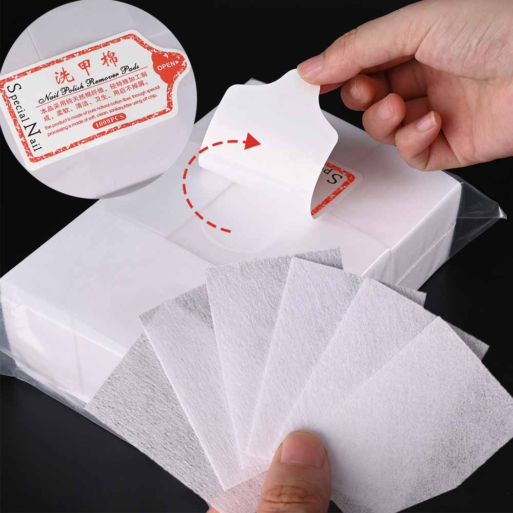Nail Art Remover - 100/3000Pcs Bantalan Kapas Profesional untuk Kuku