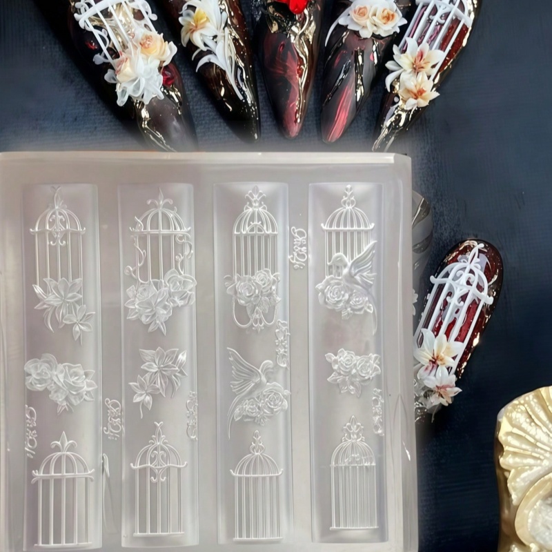 Nail Art Gothic - Lilin Bentuk Kupu-kupu, Lonceng Angin Sangkar