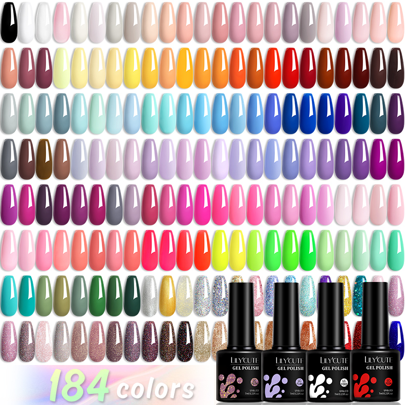 Nail Art Violet - LILYCUTE cat kuku Gel 184 warna