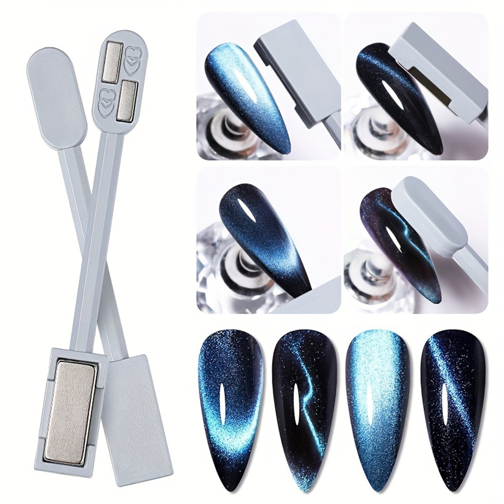 Nail Art Full Color - 1/2 Buah Set Magnet Mata Kucing