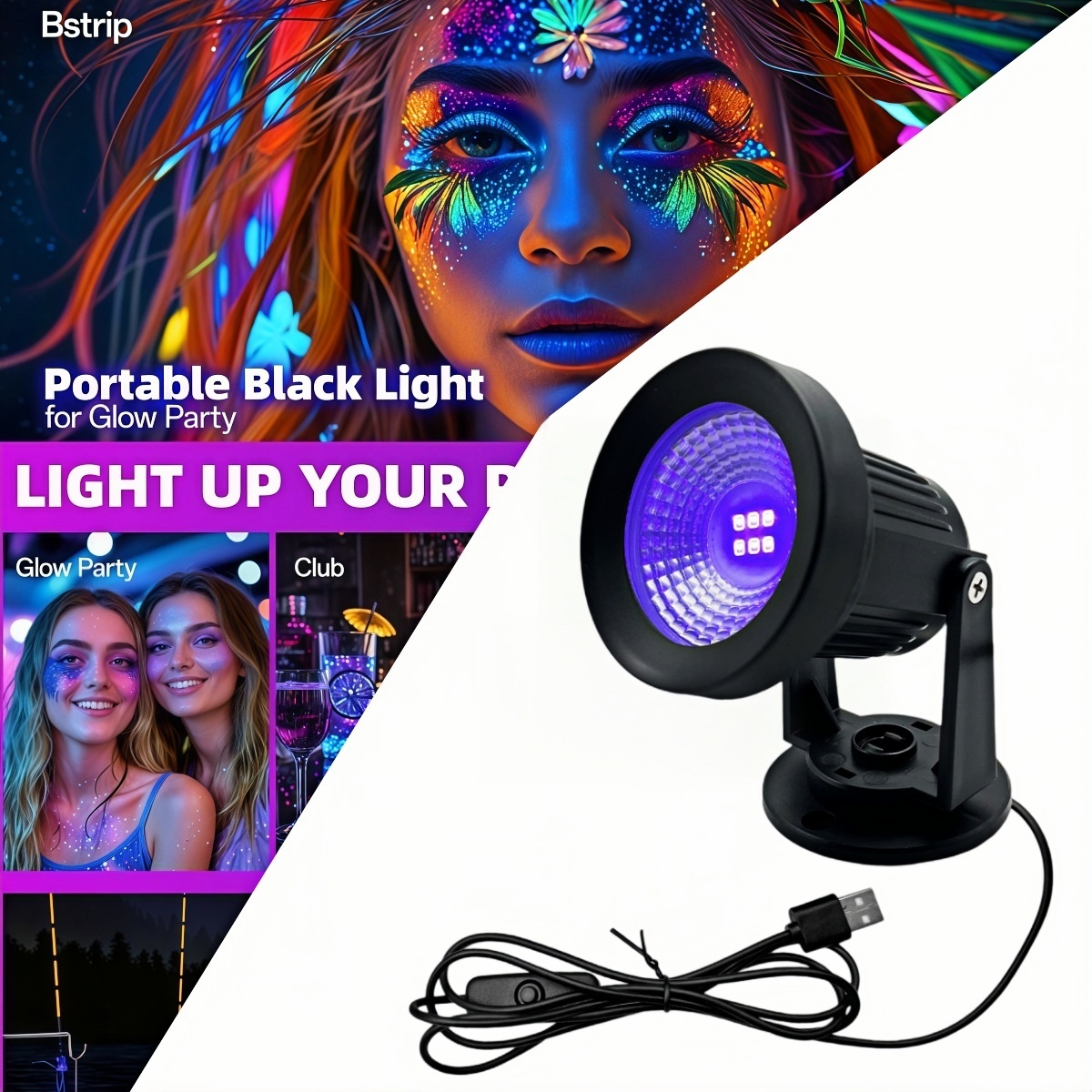 Nail Art Violet - Lampu hitam 395nm, lampu pengering kuku