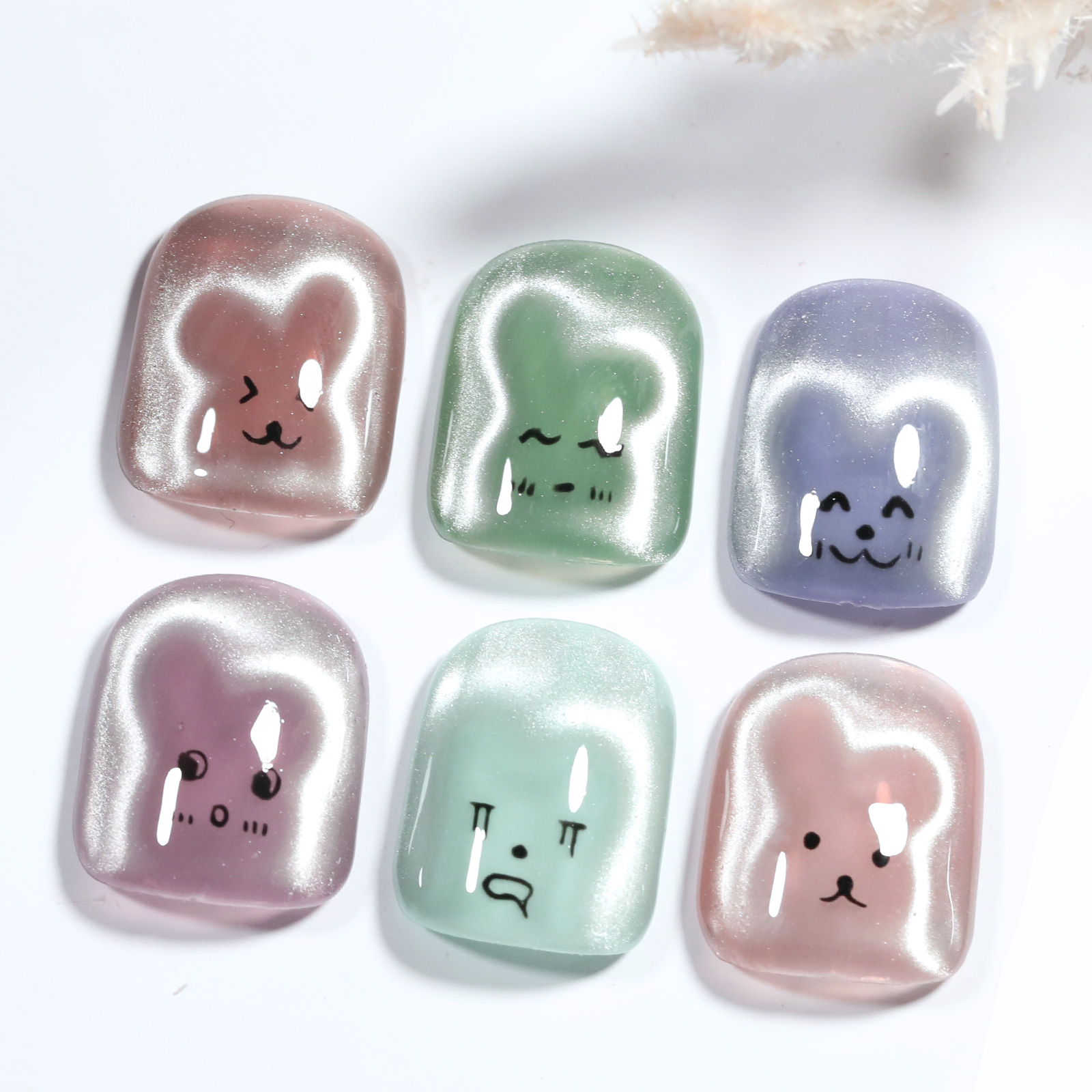 1/4Pcs Set Magnet Bentuk Hati  - Nail Art Full Color ulasan dan harga