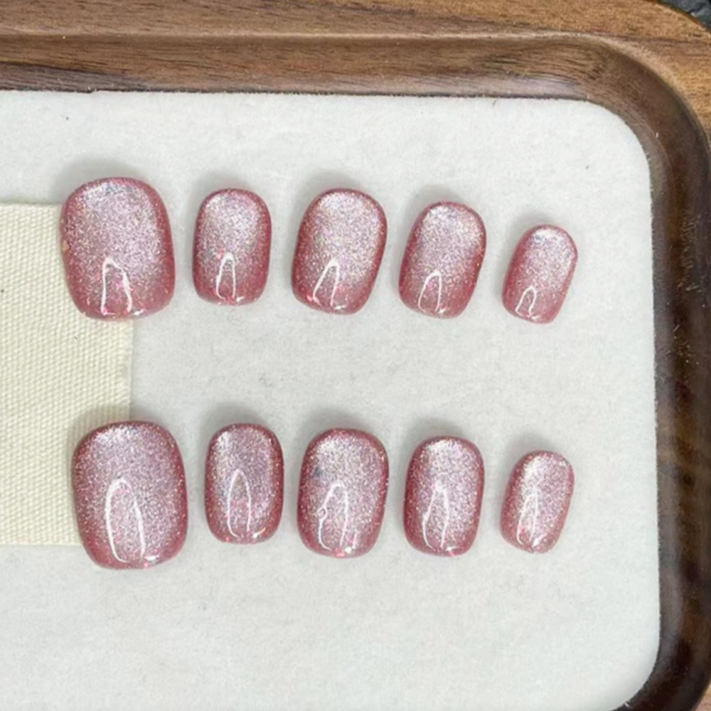 10 Buah Set Kuku Tekan Buatan  - Nail Art Emerald ulasan dan harga