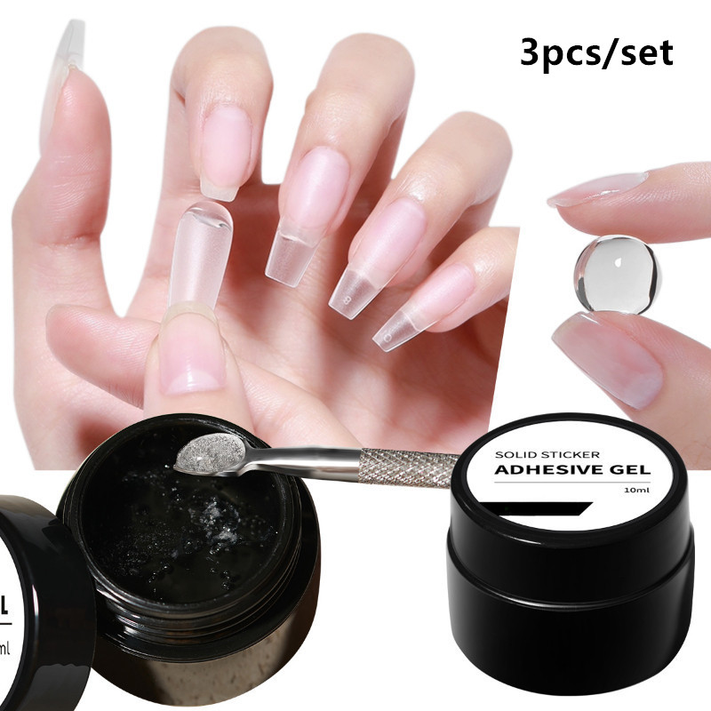 3pcs/set Ujung Kuku Solid Gel  - Nail Art Full Color ulasan dan harga