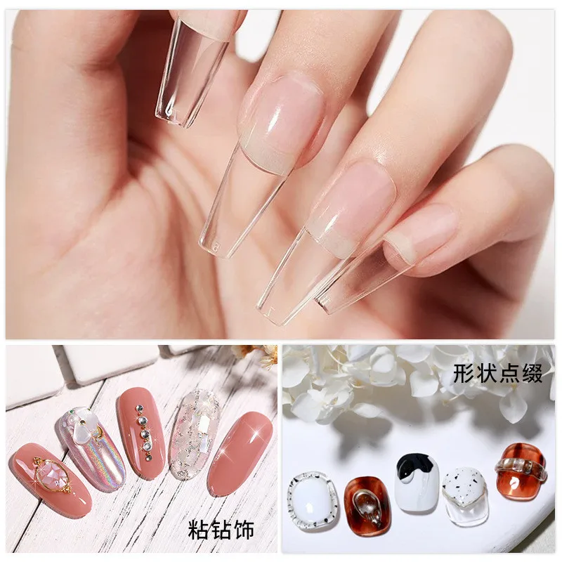 3pcs/set Ujung Kuku Solid Gel  - Nail Art Full Color ulasan dan harga