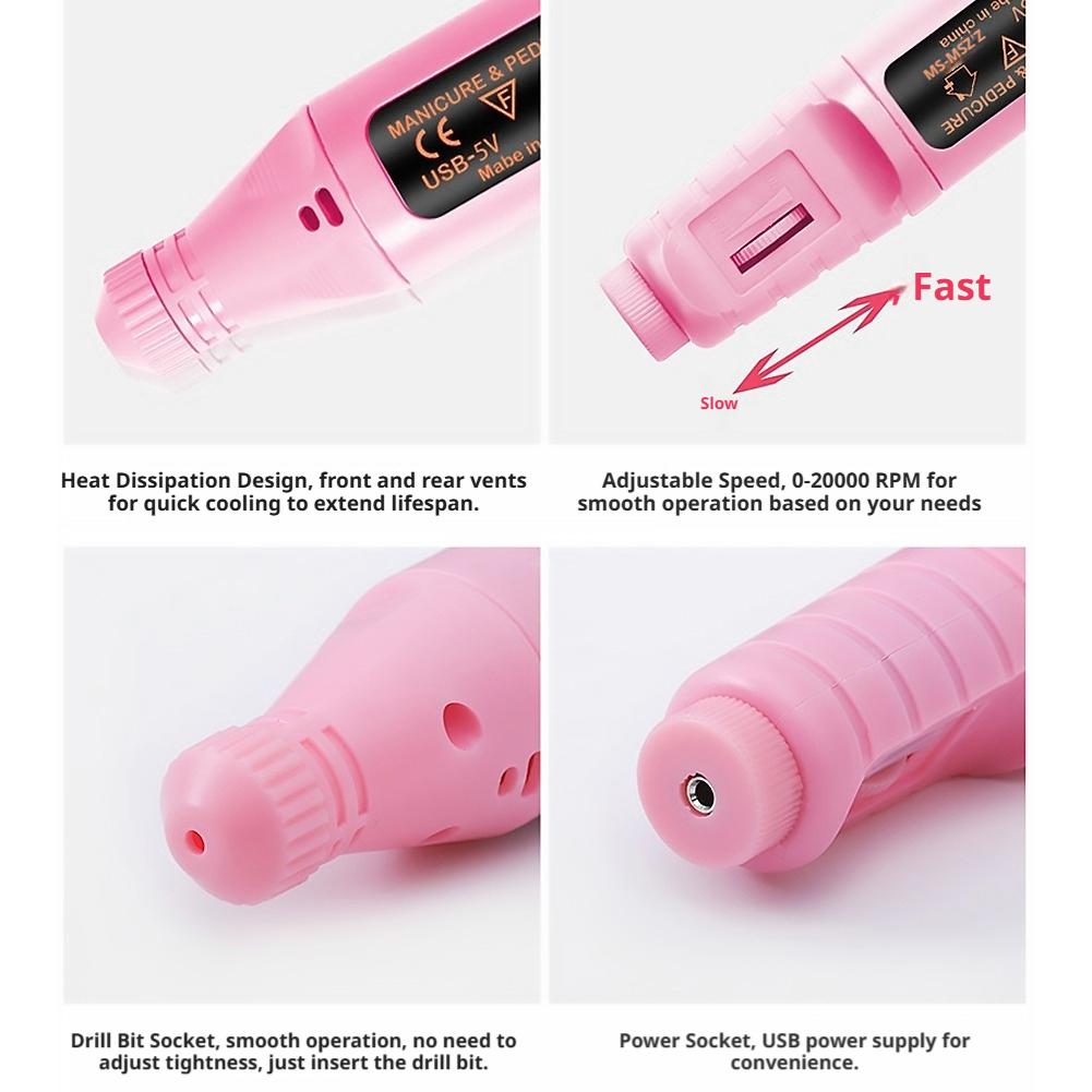 Pena Bor Kuku Elektrik Portabe - Nail Art Full Color ulasan dan harga