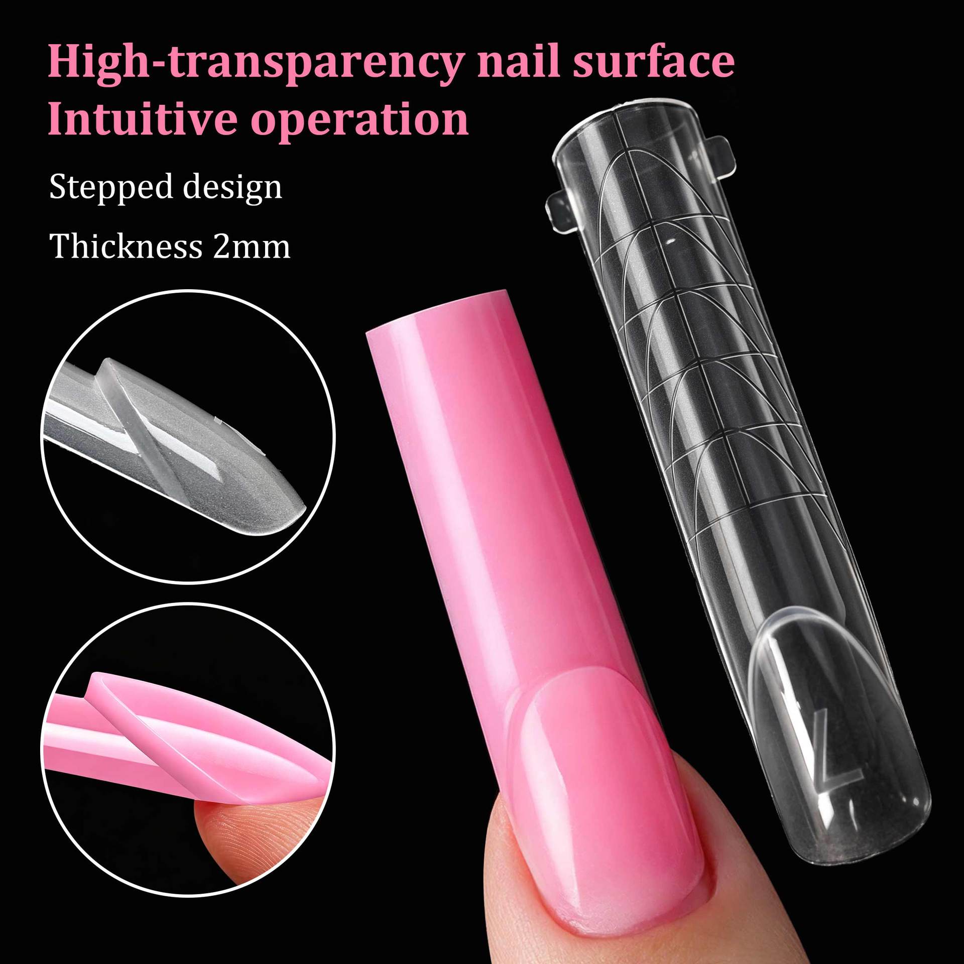 140pcs Tip Kuku Flat Edge, Kuk - Nail Art Denim ulasan dan harga