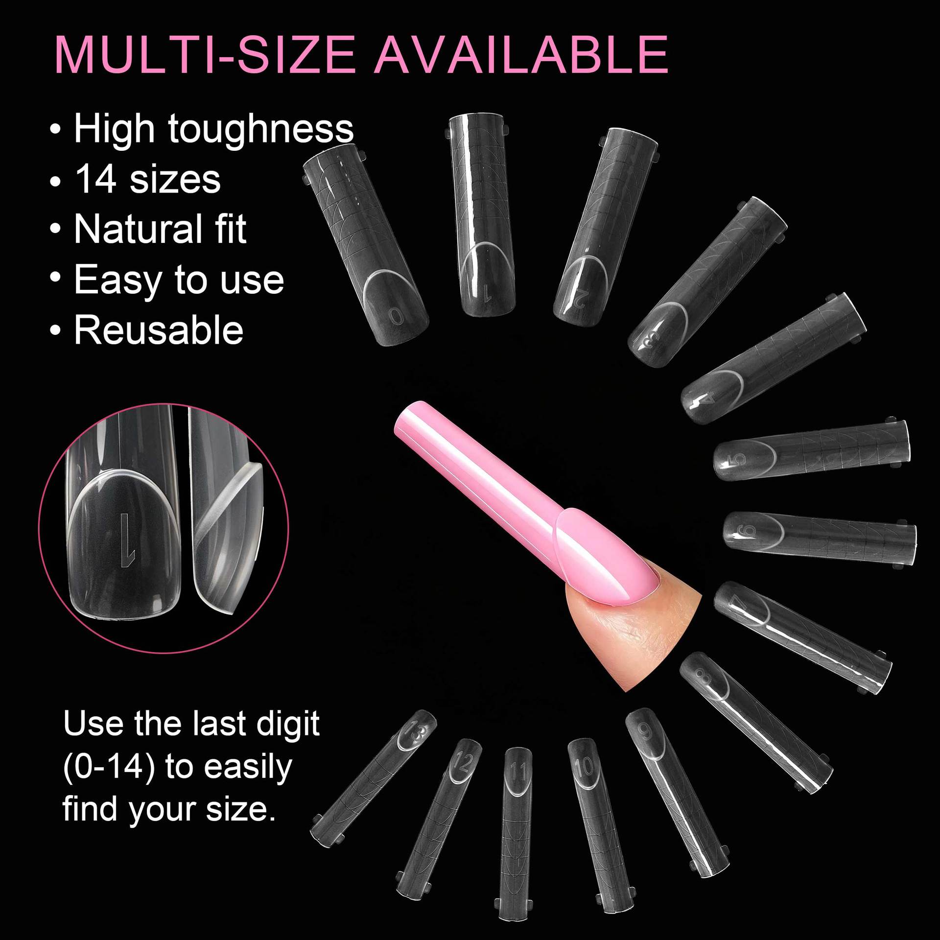 140pcs Tip Kuku Flat Edge, Kuk - Nail Art Denim ulasan dan harga