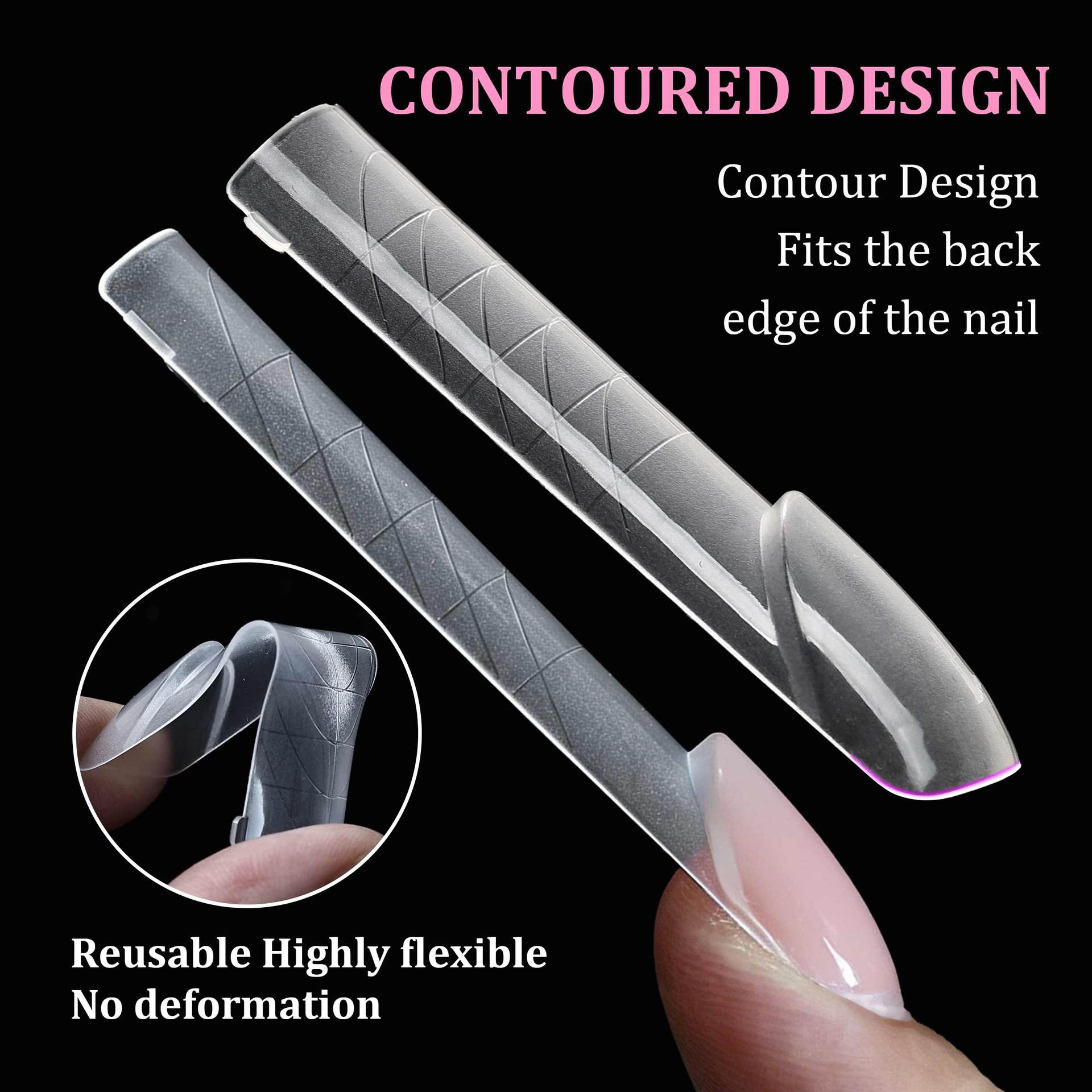140pcs Tip Kuku Flat Edge, Kuk - Nail Art Denim ulasan dan harga