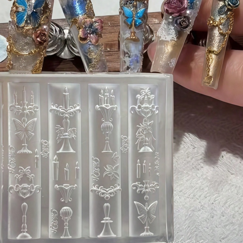 Lilin Bentuk Kupu-kupu, Loncen - Nail Art Gothic ulasan dan harga