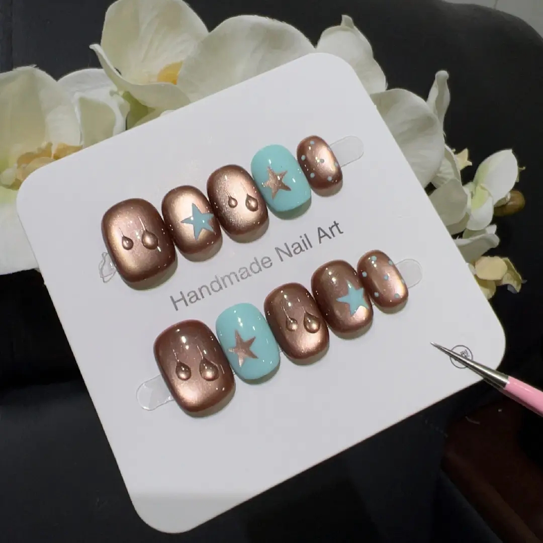 10 buah kuku tip Prancis buata - Nail Art Emerald ulasan dan harga