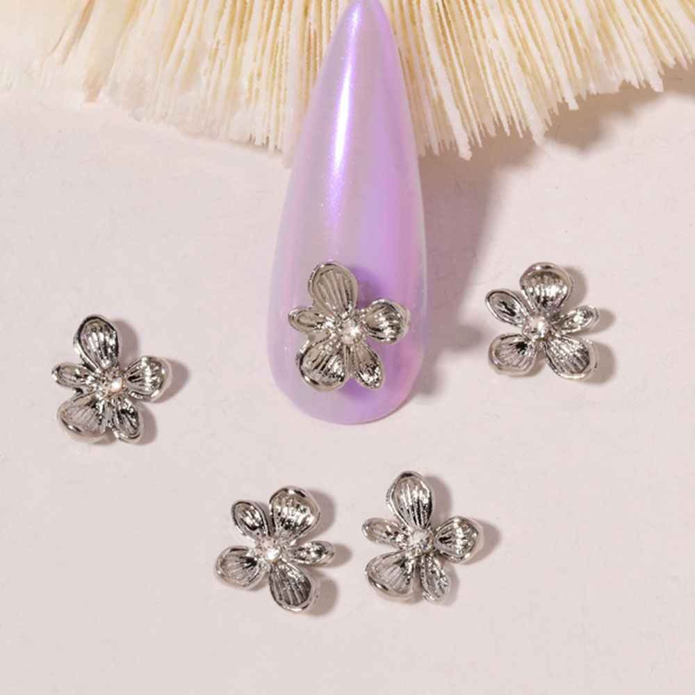 10 Buah Bunga Berlian Imitasi  - Nail Art Lilac ulasan dan harga
