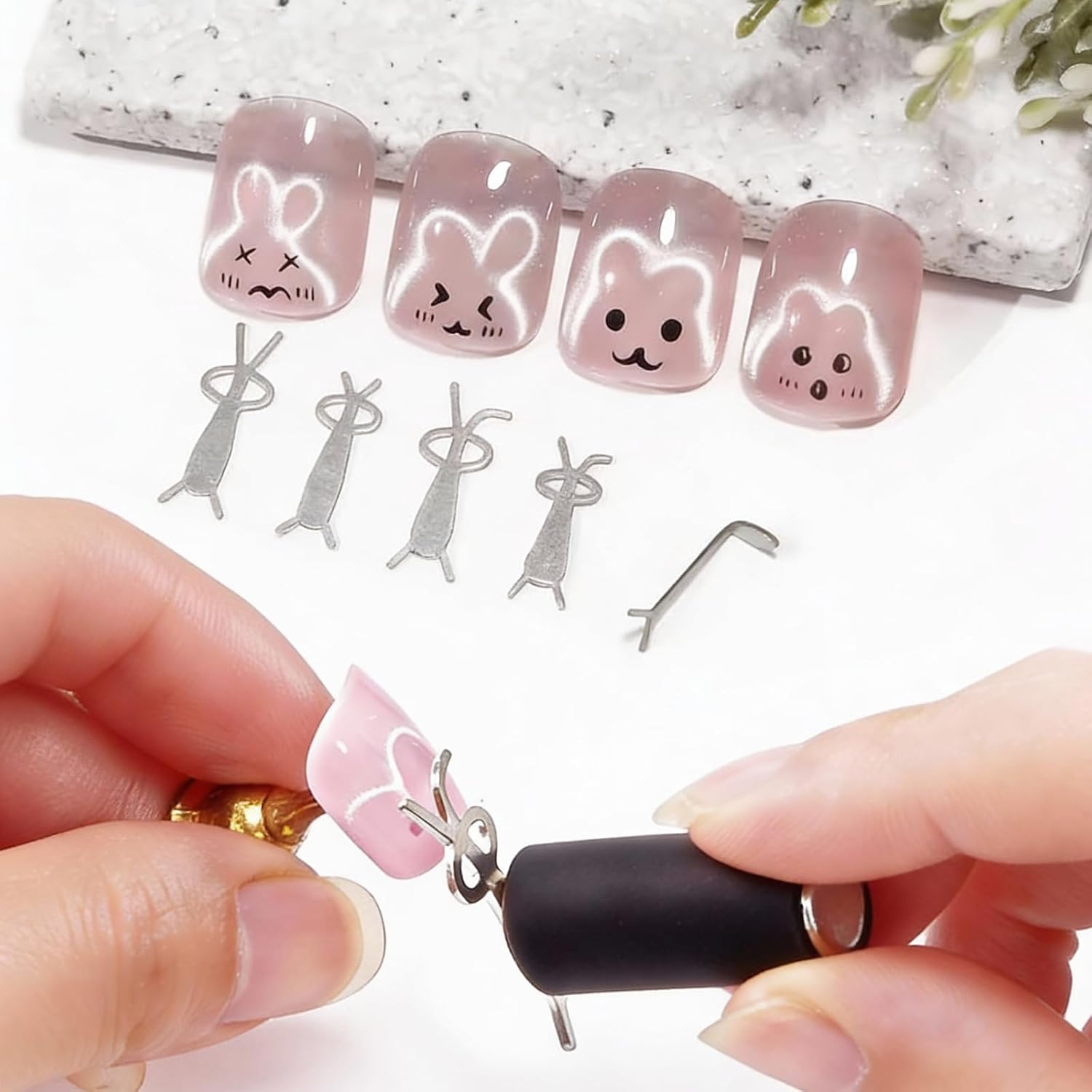 10Pcs Set Magnet Kuku Mata Kuc - Nail Art Full Color ulasan dan harga