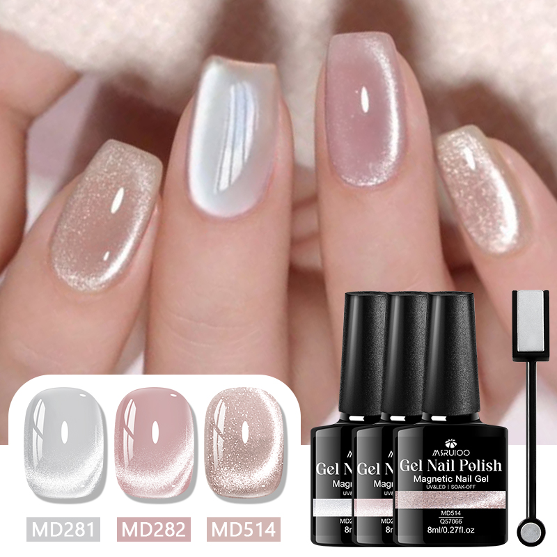 3Pcs Set Cat Kuku Gel Magnetik - Nail Art Violet ulasan dan harga