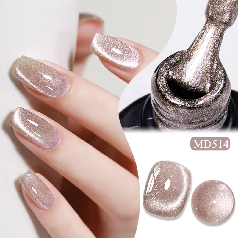 3Pcs Set Cat Kuku Gel Magnetik - Nail Art Violet ulasan dan harga