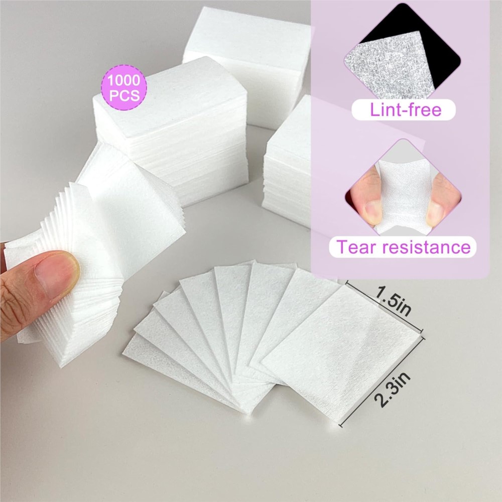 1000Pcs Tisu Kuku Bebas Serat  - Nail Art Remover ulasan dan harga