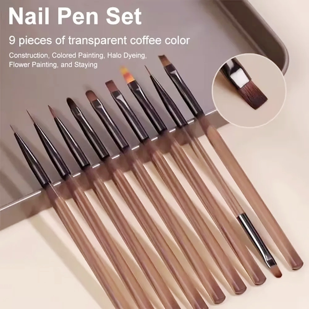9PCS Kuas Kuku untuk Desain Se - Nail Art Vector ulasan dan harga