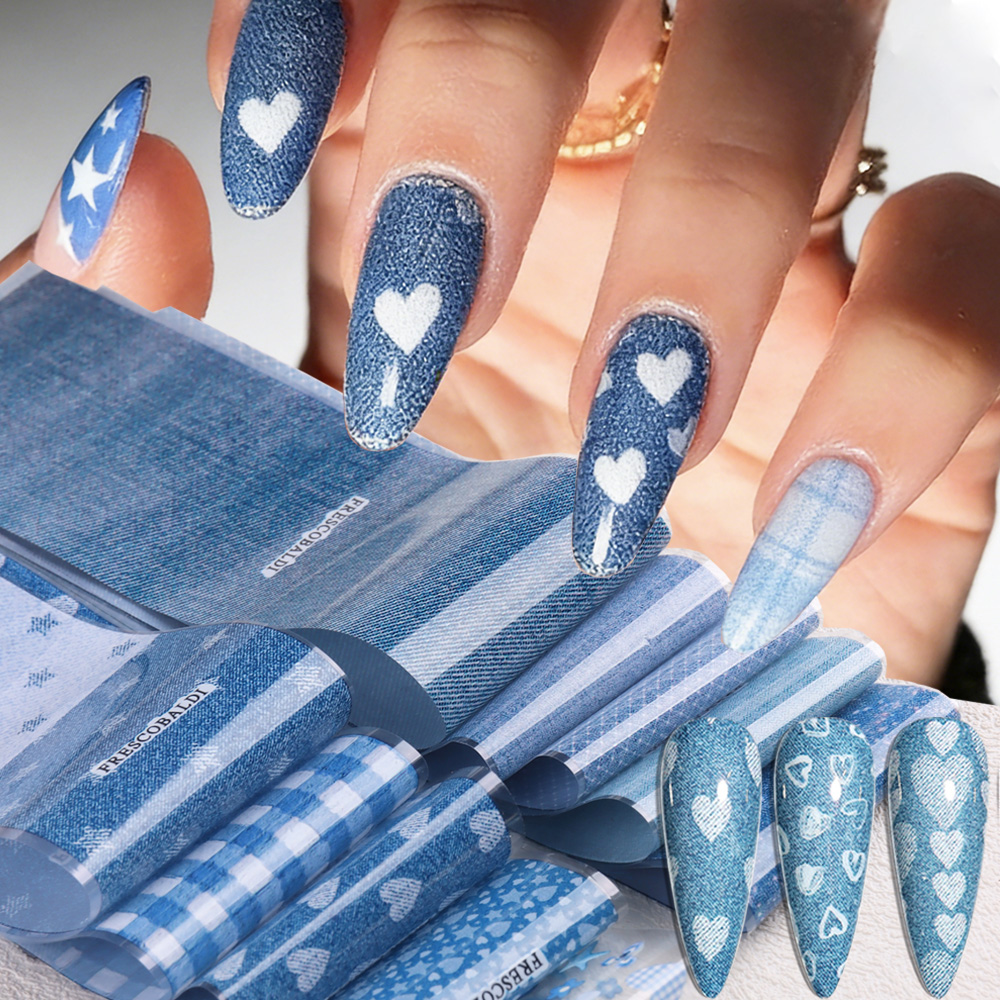 Kertas Transfer Seni Kuku Deni - Nail Art Denim ulasan dan harga