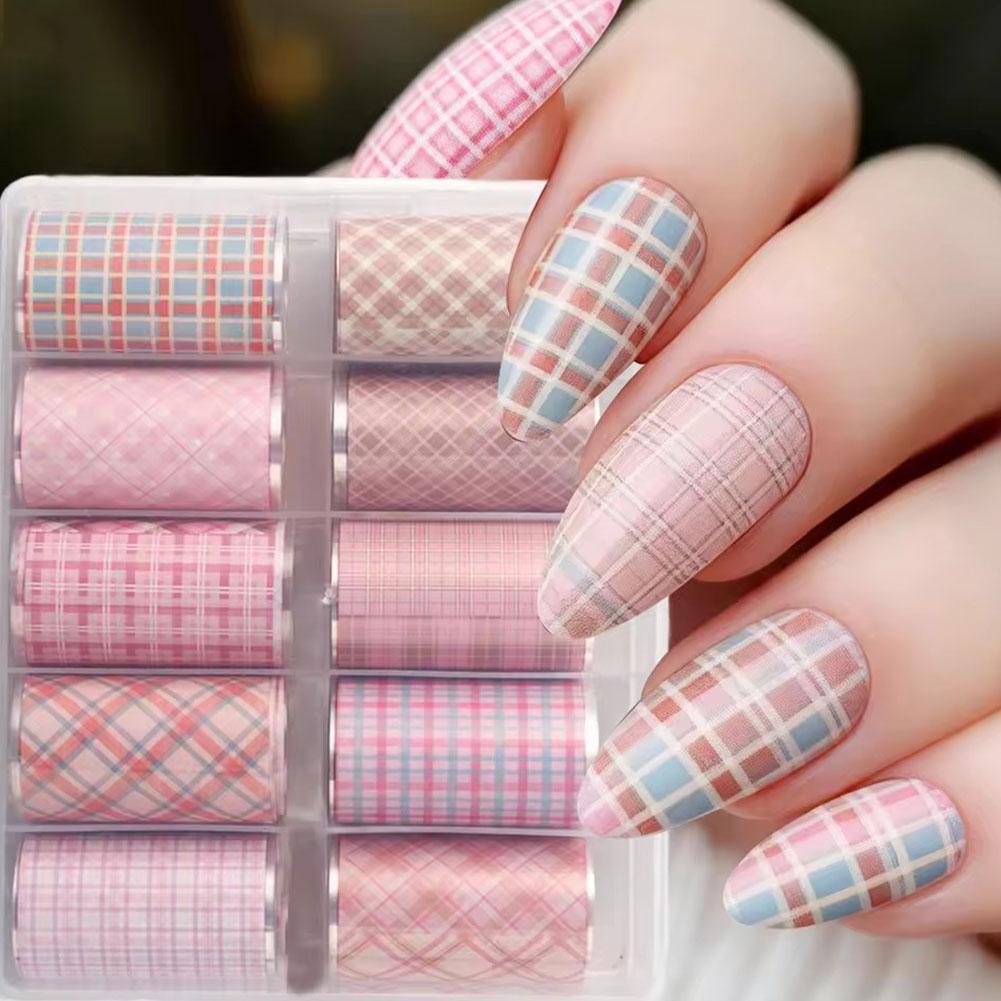 10 Gulungan Desain Baru Stiker - Nail Art Denim ulasan dan harga